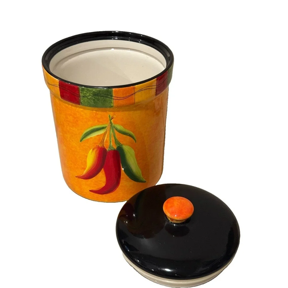 Vintage Certified International Caliente Canister Joy Hall Chili Pepper Ceramic